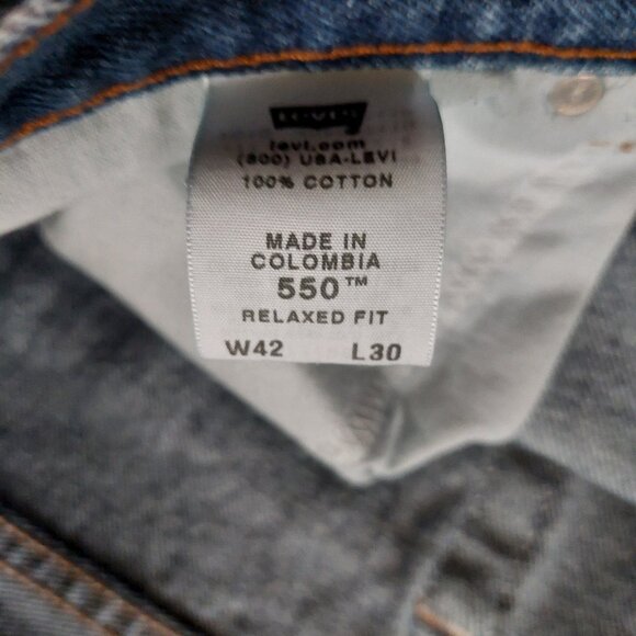 Levi's 550 Relaxed Fit Men's Jeans 42 X 30 - Picture 4 of 6